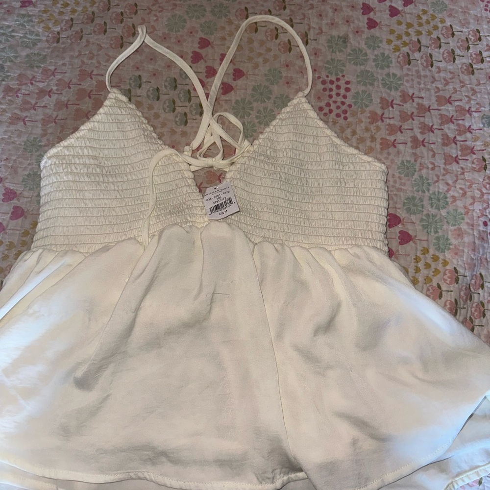 white american eagle babydoll top
